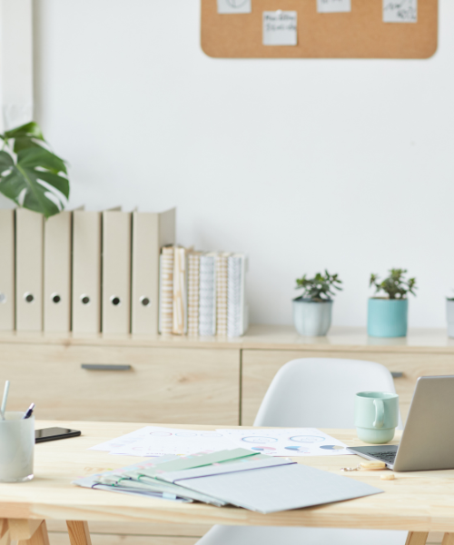 a couple of red chairs sitting next to a cactus
